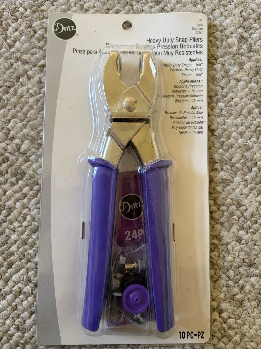 Dritz Heavy Duty Snap Pliers in Purple